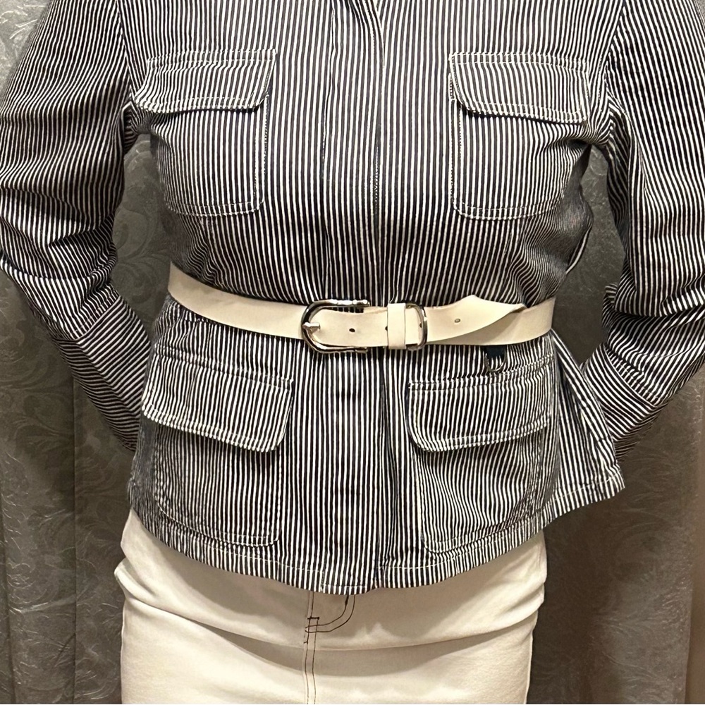 Arizona Denim striped zip jacket